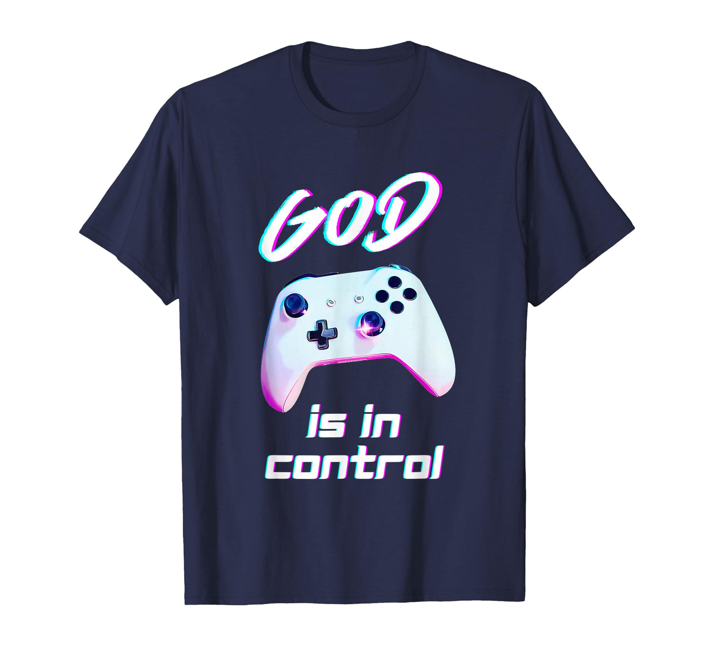 Christian Boys Girls God is in Control Video Game Controller T-Shirt