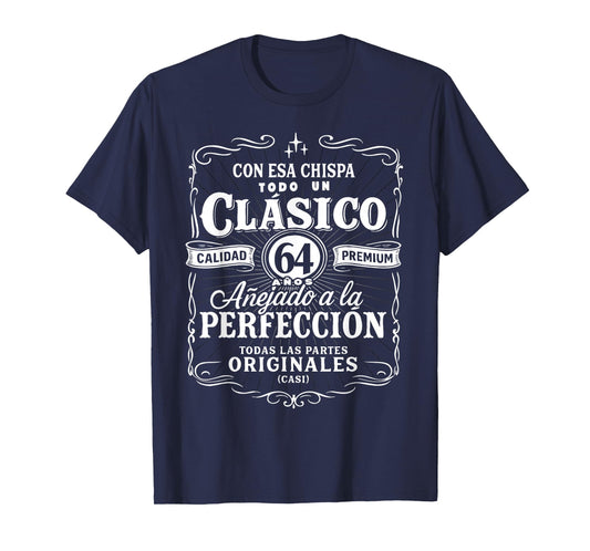 Vintage 64th Birthday Men Funny Cumpleaños 64 Spanish Gag T-Shirt