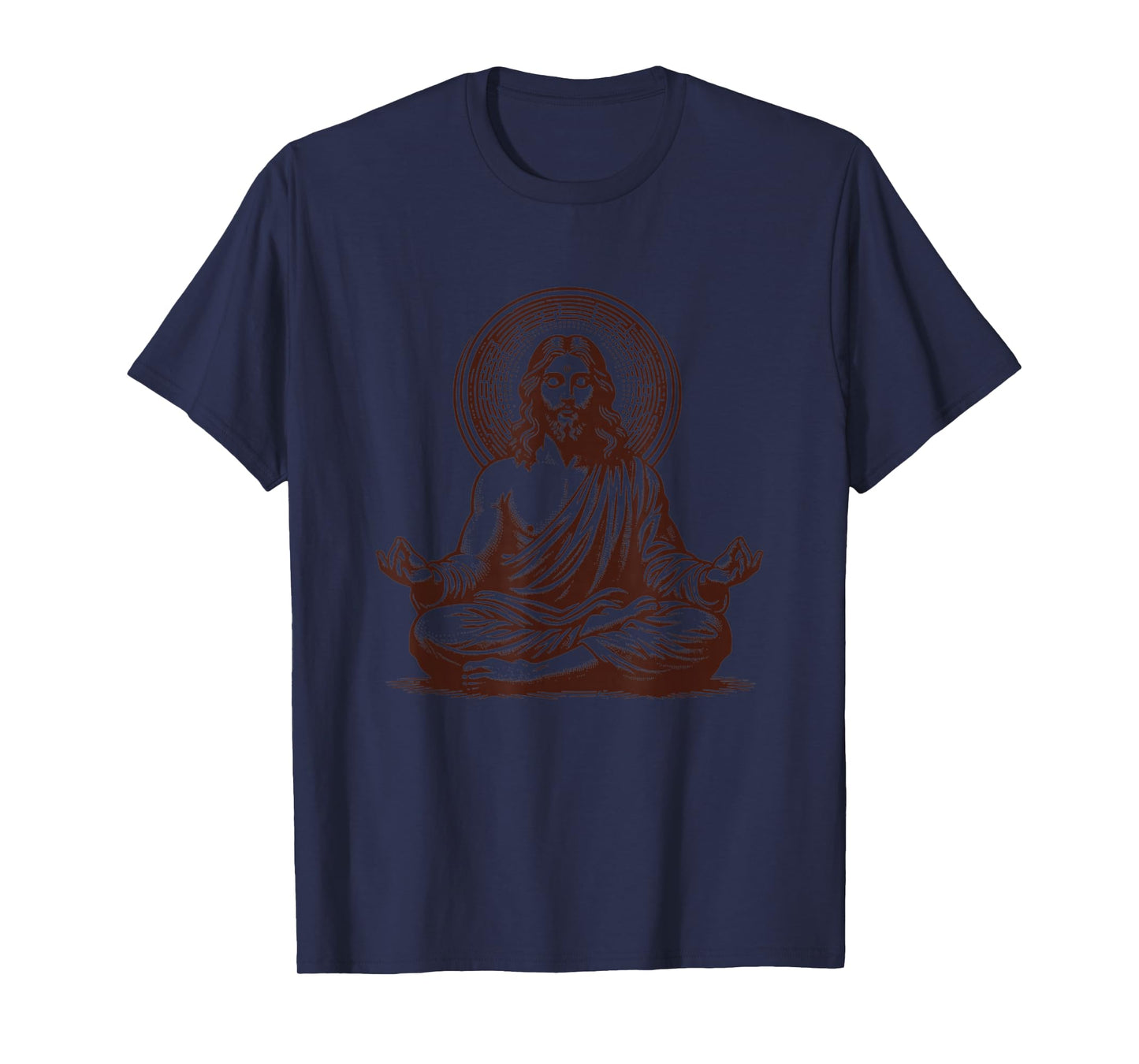 Jesus Meditating As A Buddhist Monk Meditation T-Shirt