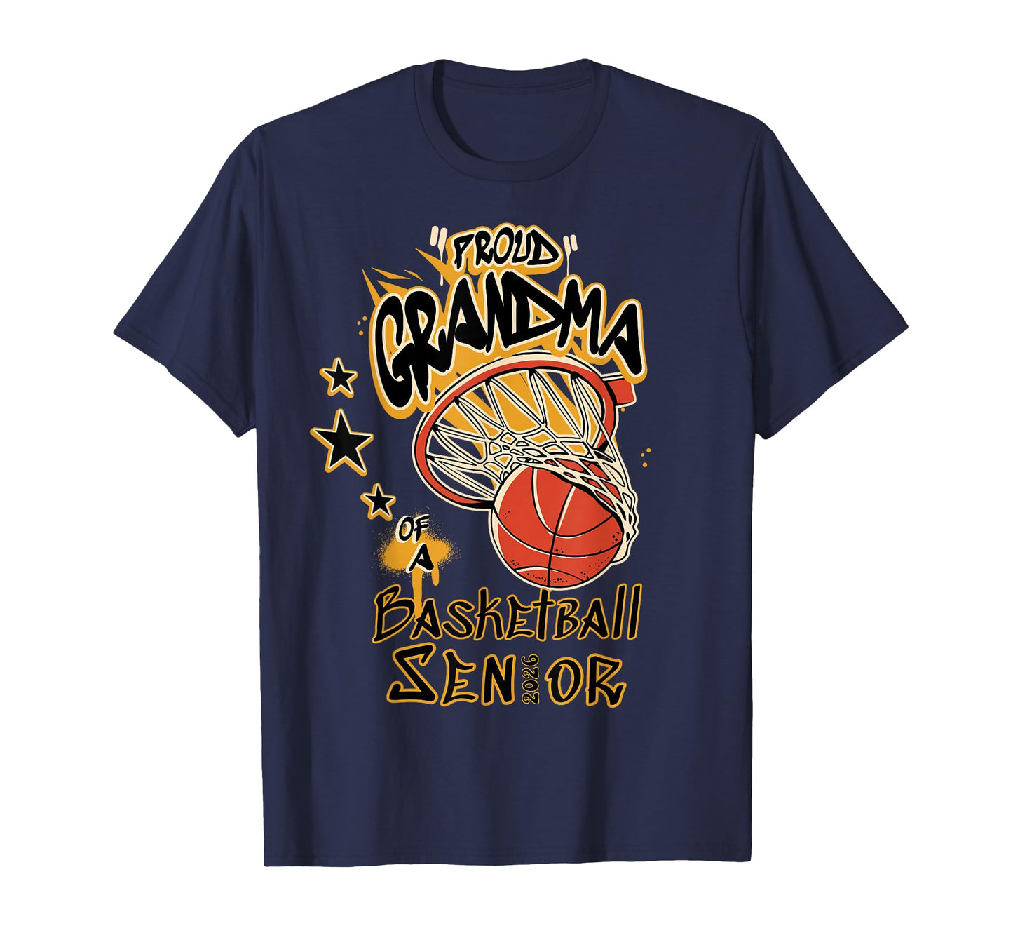 Proud Grandma of A Basketball Senior 2026 Graduate T-Shirt