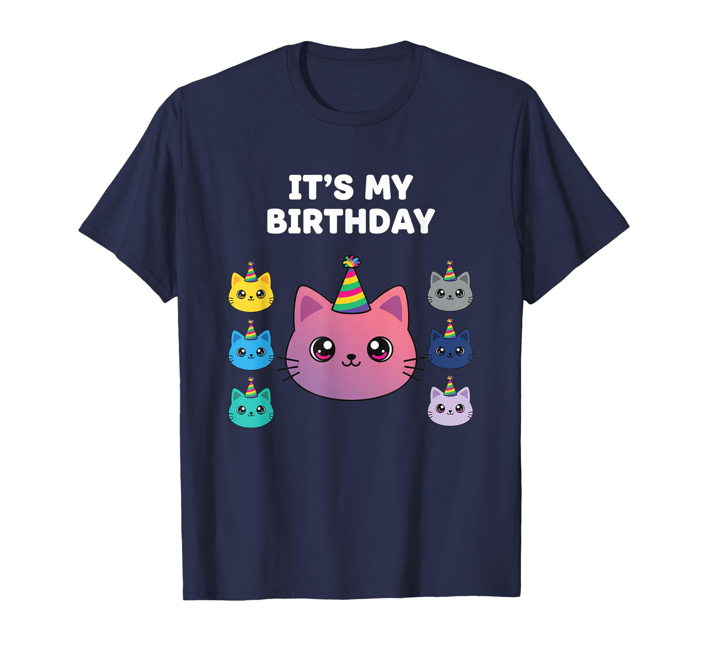 Birthday It's My Birthday Cute Kawaii Cat Party for Kids, Te T-Shirt