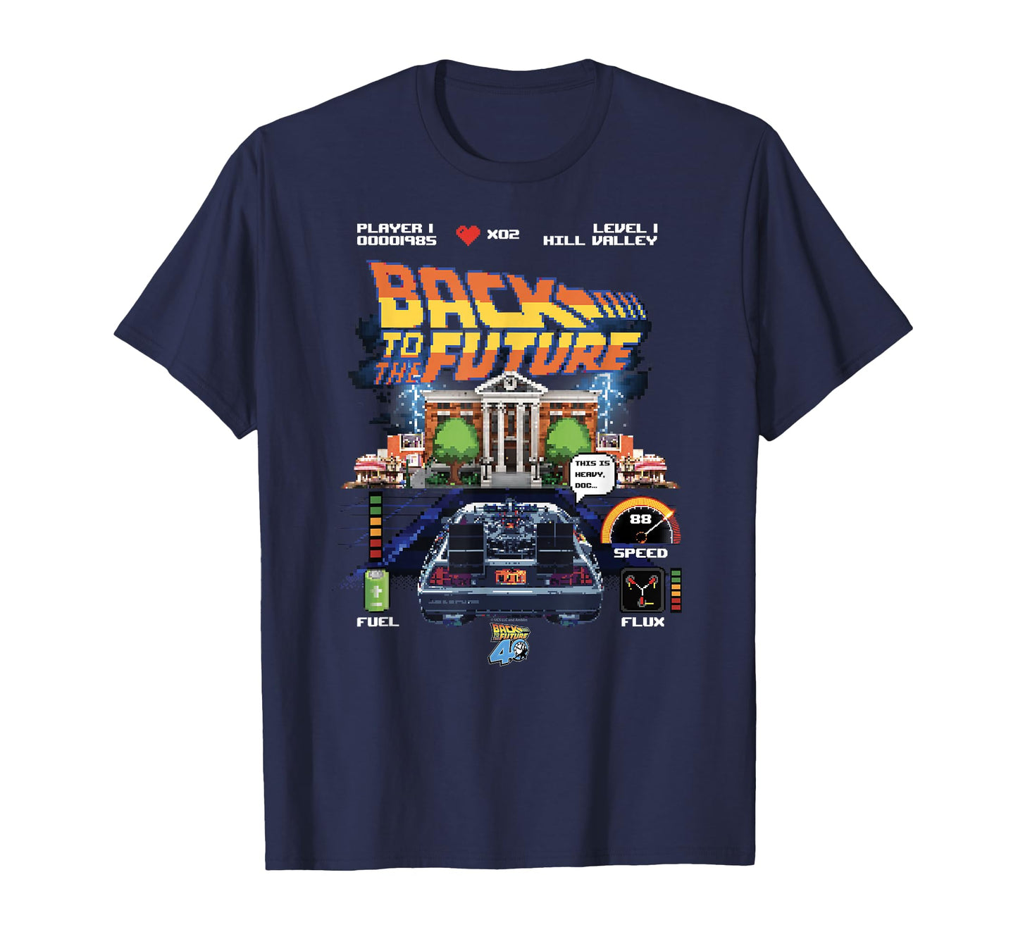 Back To The Future 40th Anniversary Video Game Style T-Shirt