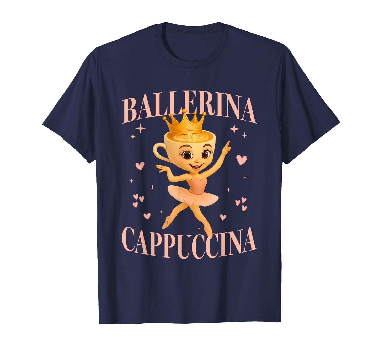 Ballerina Cappuccina Princess Italian Brainrot Girl Kids T-Shirt
