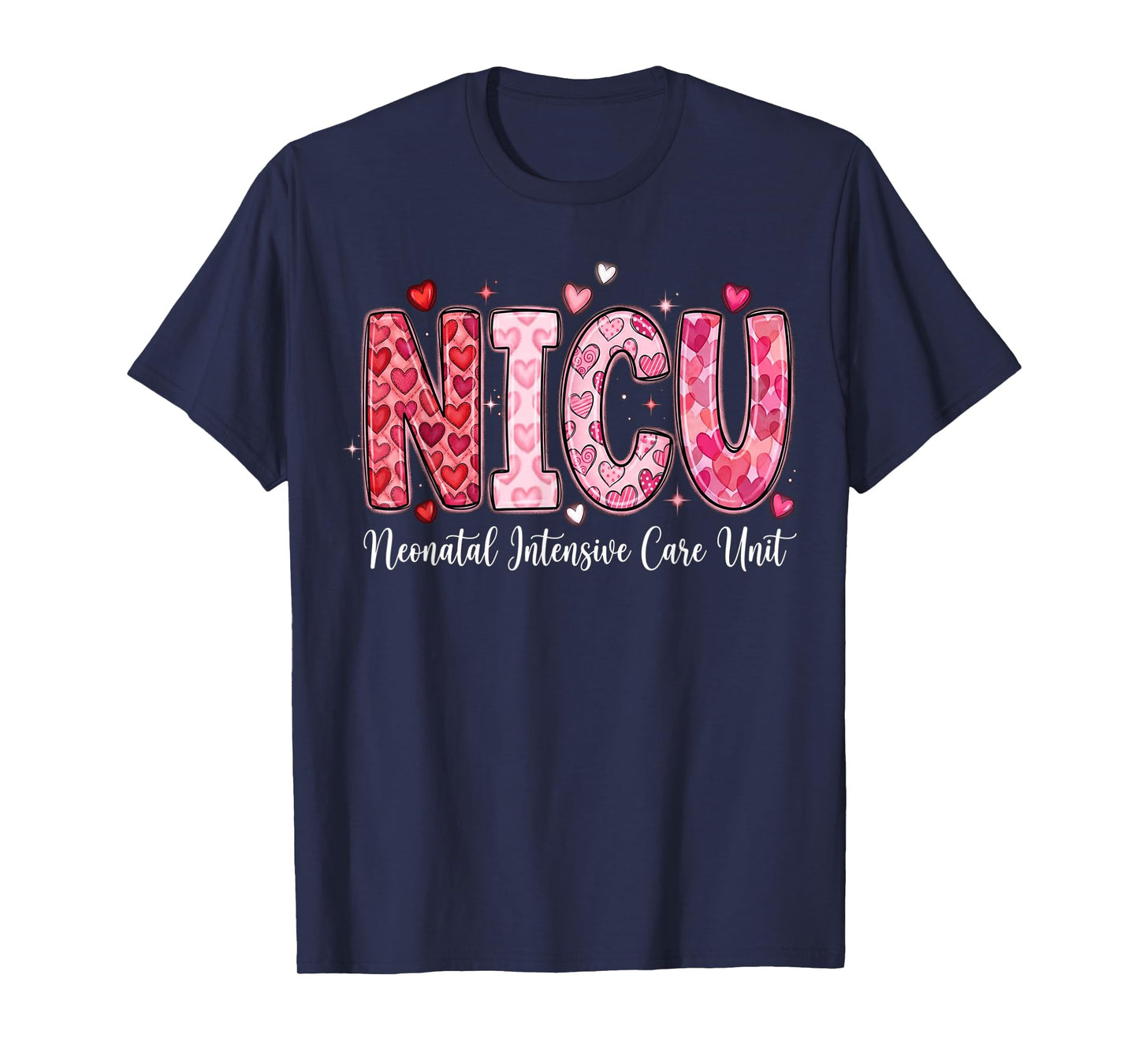 Happy Valentine Nurse NICU Valentines Shirt Nurses Heart T-Shirt