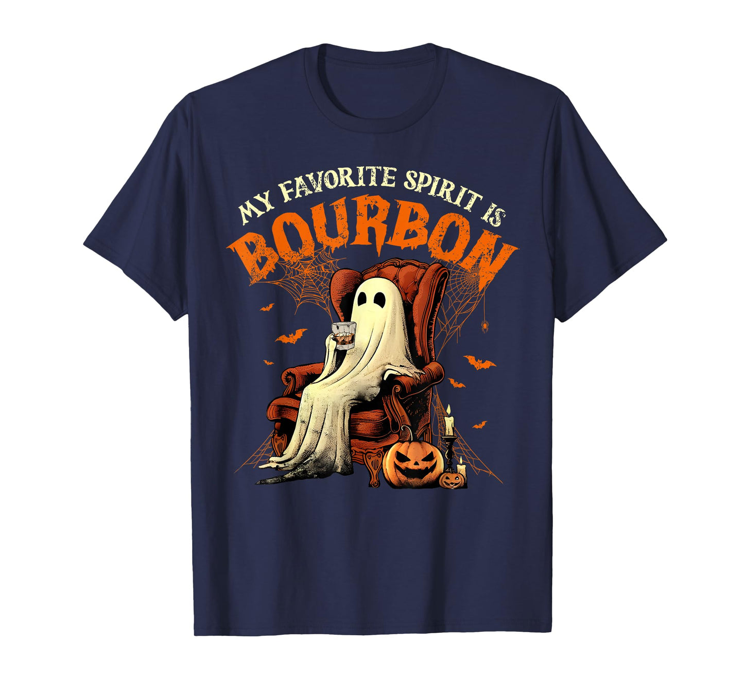 My Favorite Spirit is Bourbon Funny Halloween Ghost T-Shirt