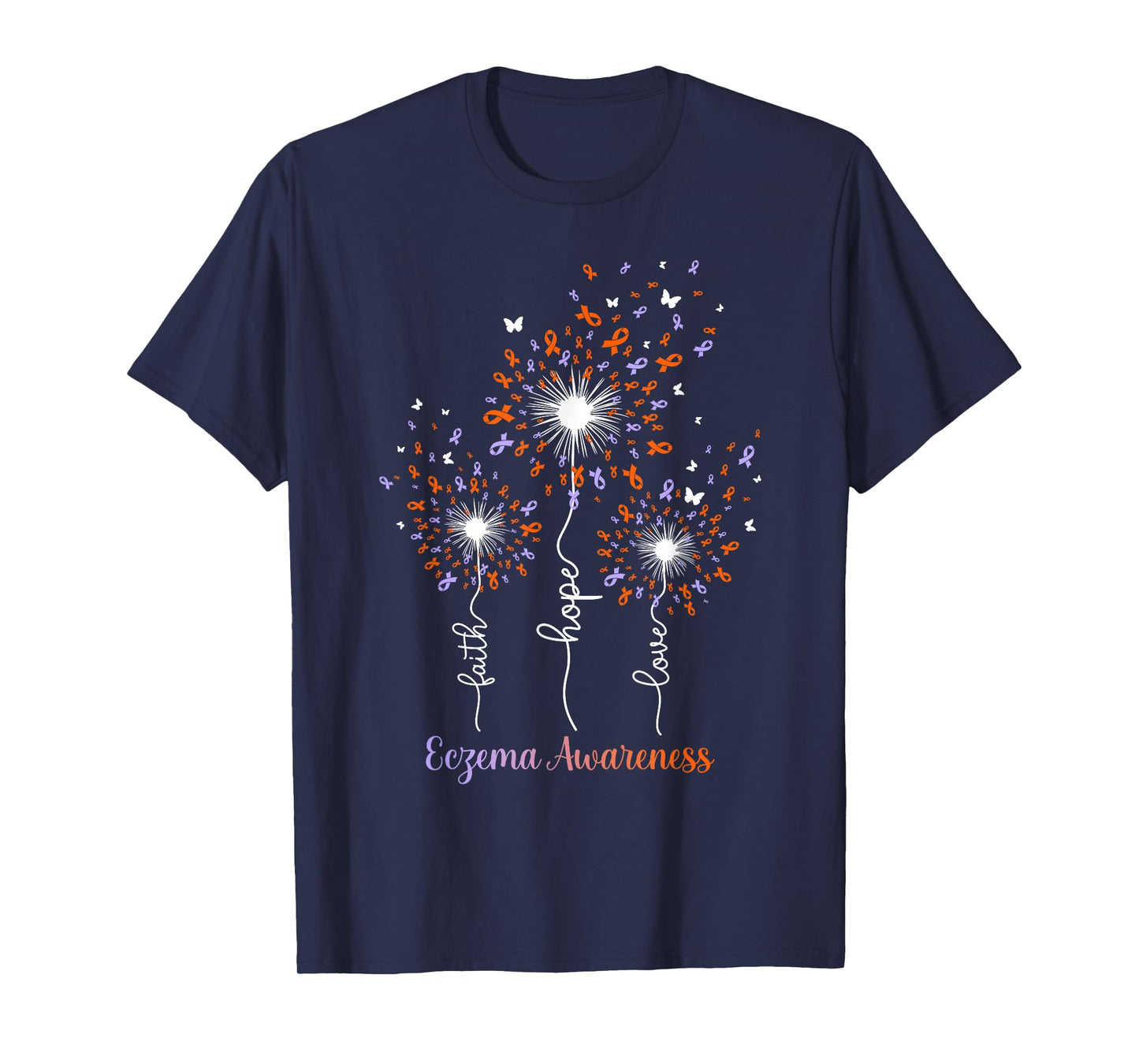 Dandelion Faith Hope Love Eczema Awareness T-Shirt