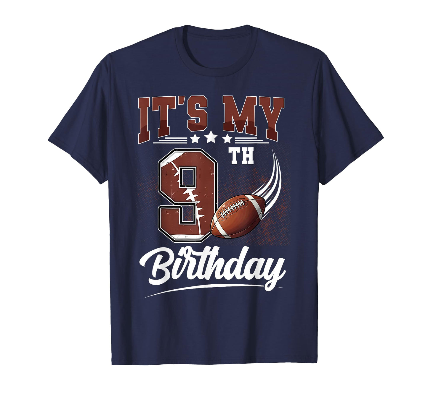 Kids It's My 9th Birthday Boy Football Lover 9 Year Old Boys T-Shirt