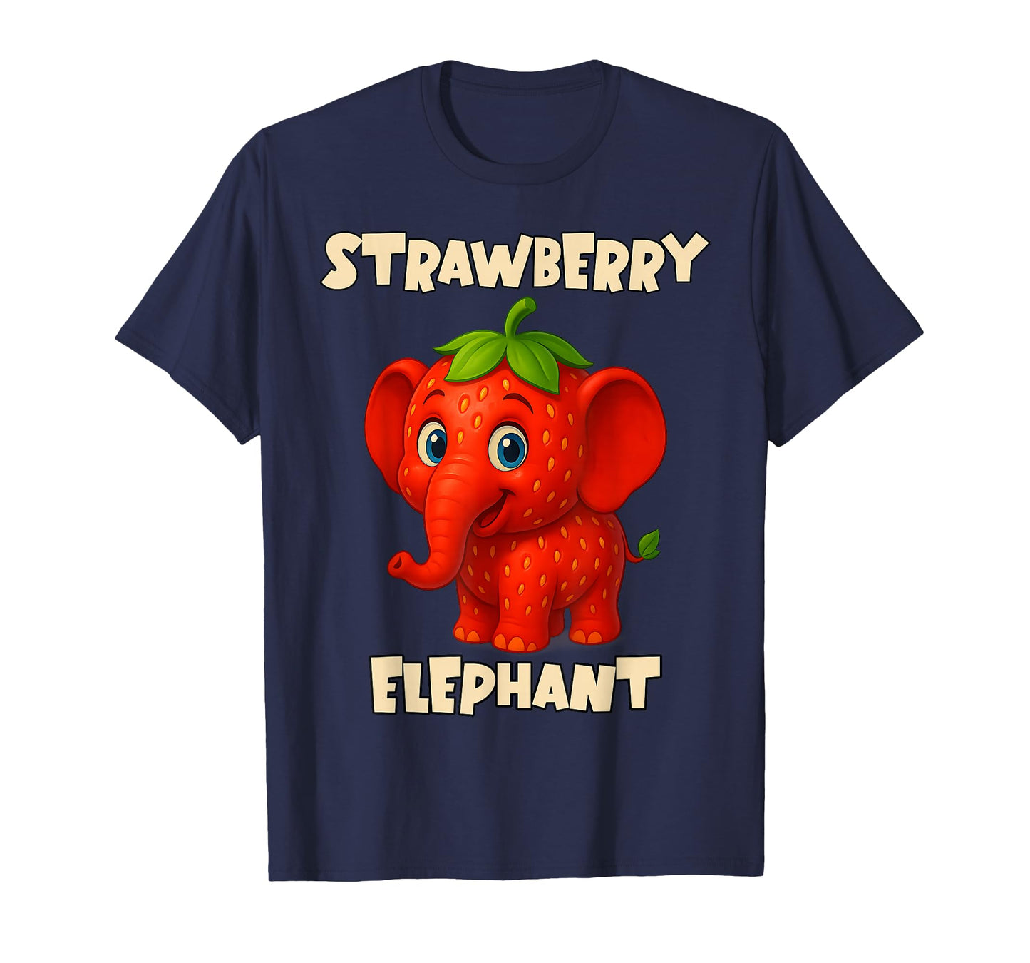 Funny Italian Brainrot Meme Kids Boys Strawberry Elephant T-Shirt