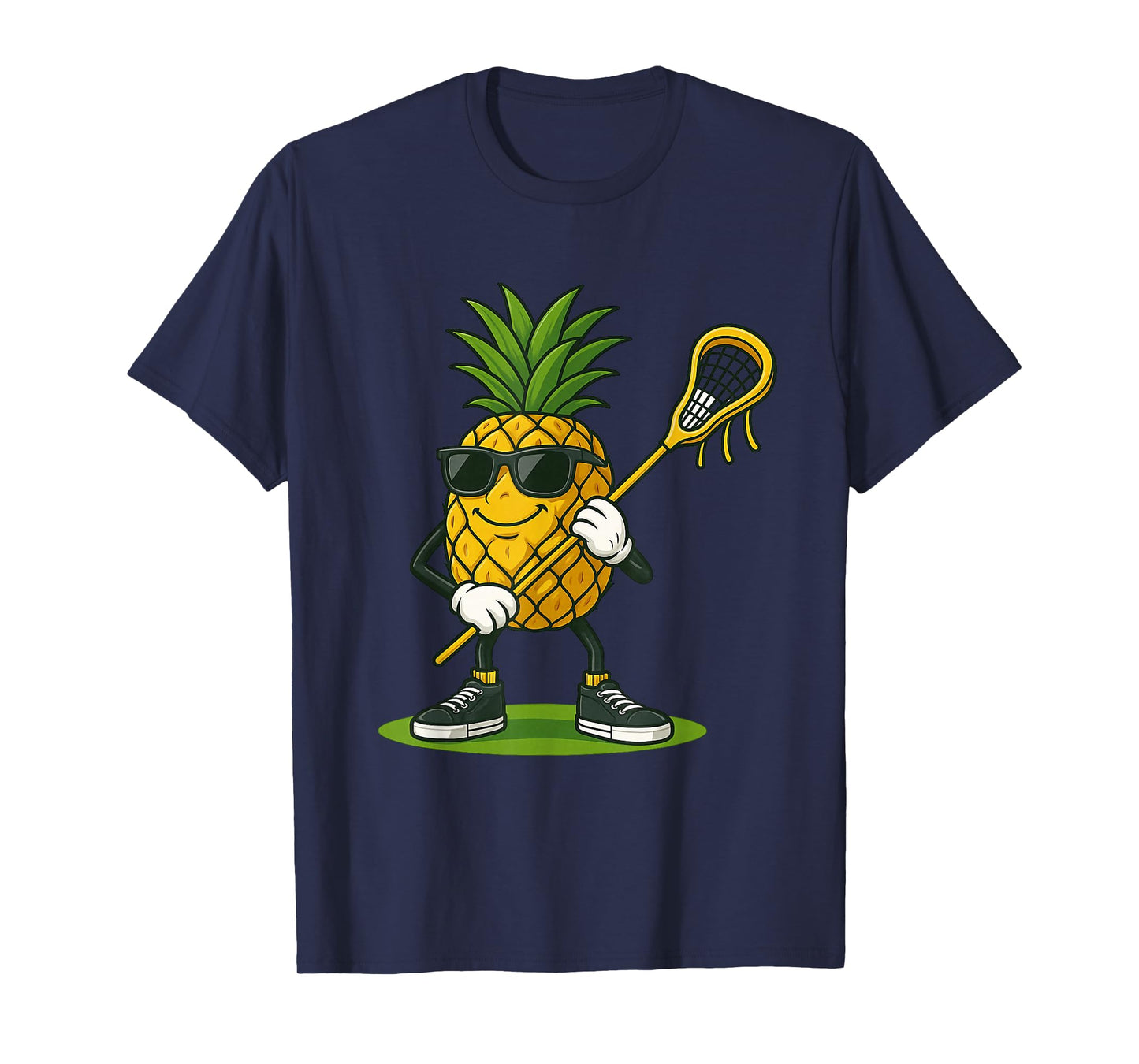 Funny Lacrosse LAX Pineapple Kids Men Women Lacrosse Player T-Shirt