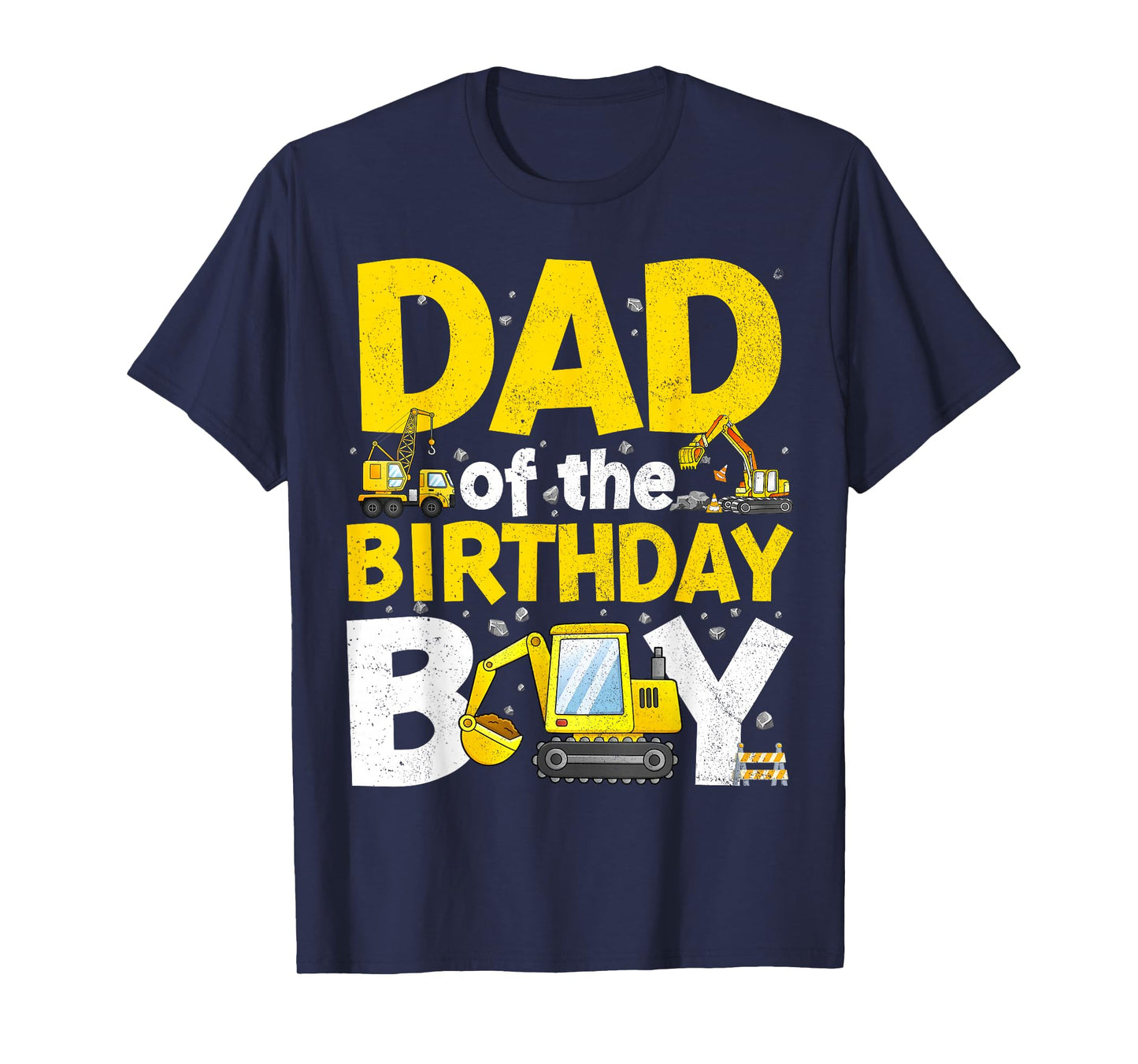 Dad Of The Birthday Boy Matching Construction Family Party T-Shirt