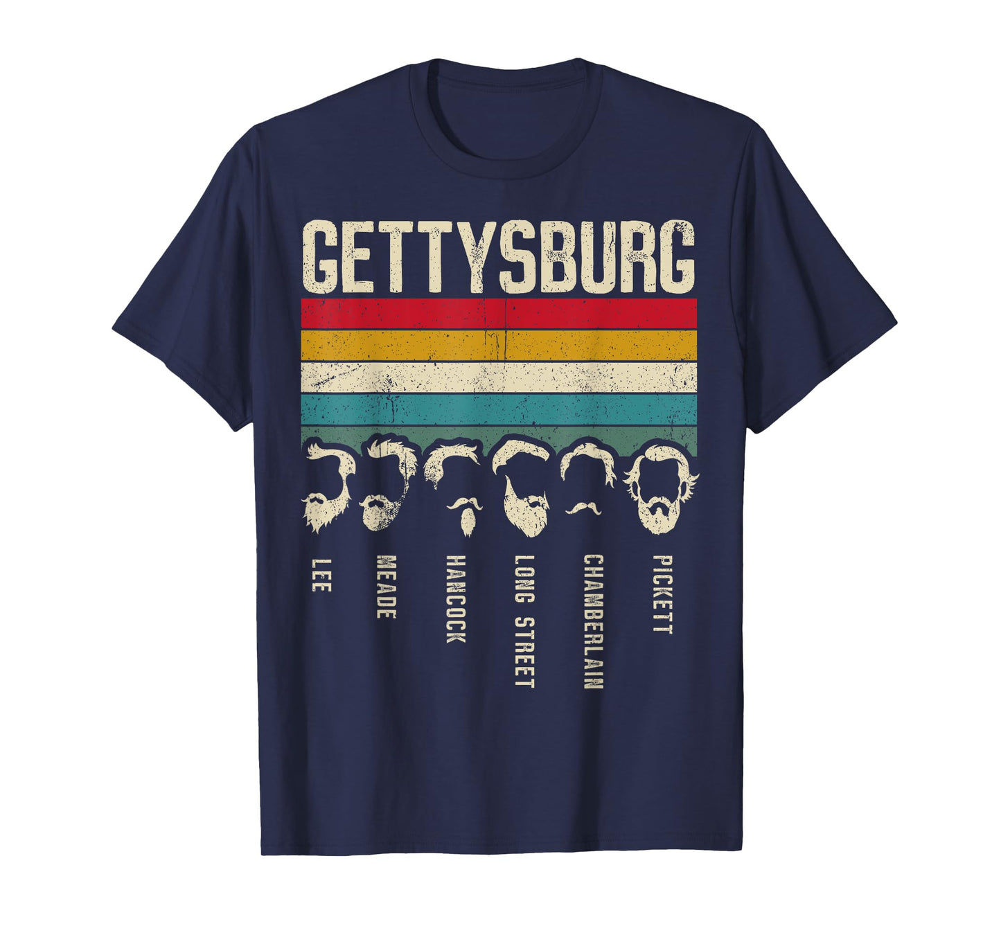 US History - Civil War Beards - Gettysburg Beard T-Shirt