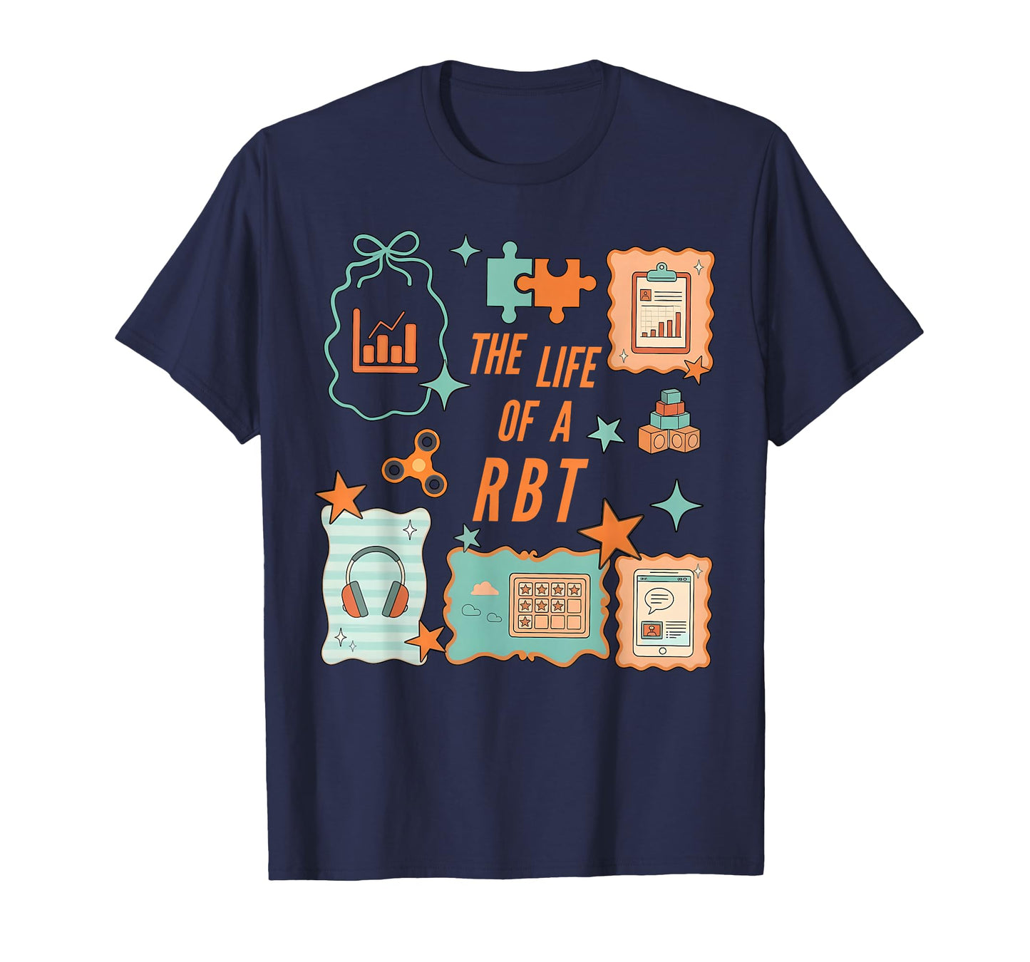 Retro The Life of a RBT Registered Behavior Technician ABA T-Shirt