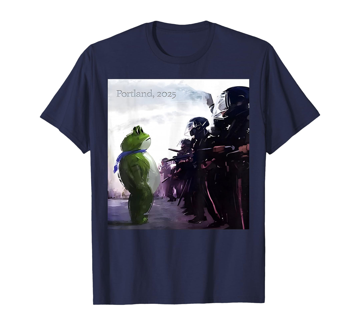 Portland 2025 Funny Portland Frog Protest T-Shirt