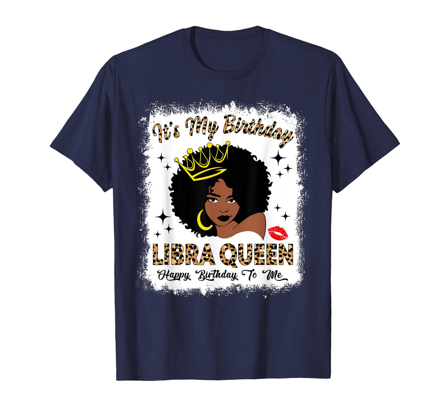 It's My Birthday Afro Women African American Libra Queen T-Shirt