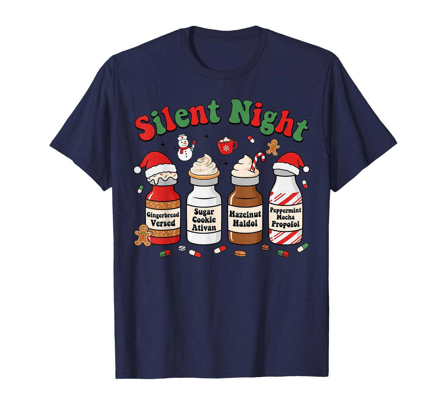 Funny Christmas Nurse Medical Christmas ICU nicu RN Nurse T-Shirt