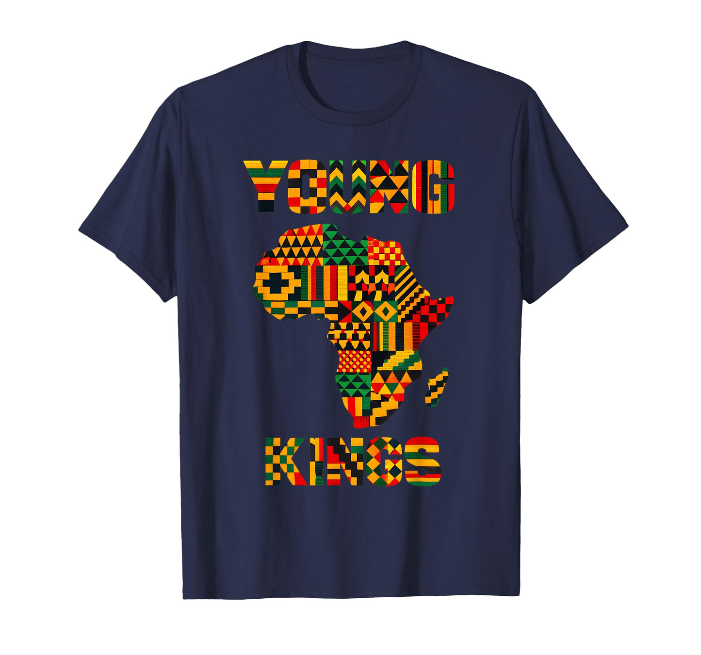 African Kente Art Men Boys Kids African American T-Shirt