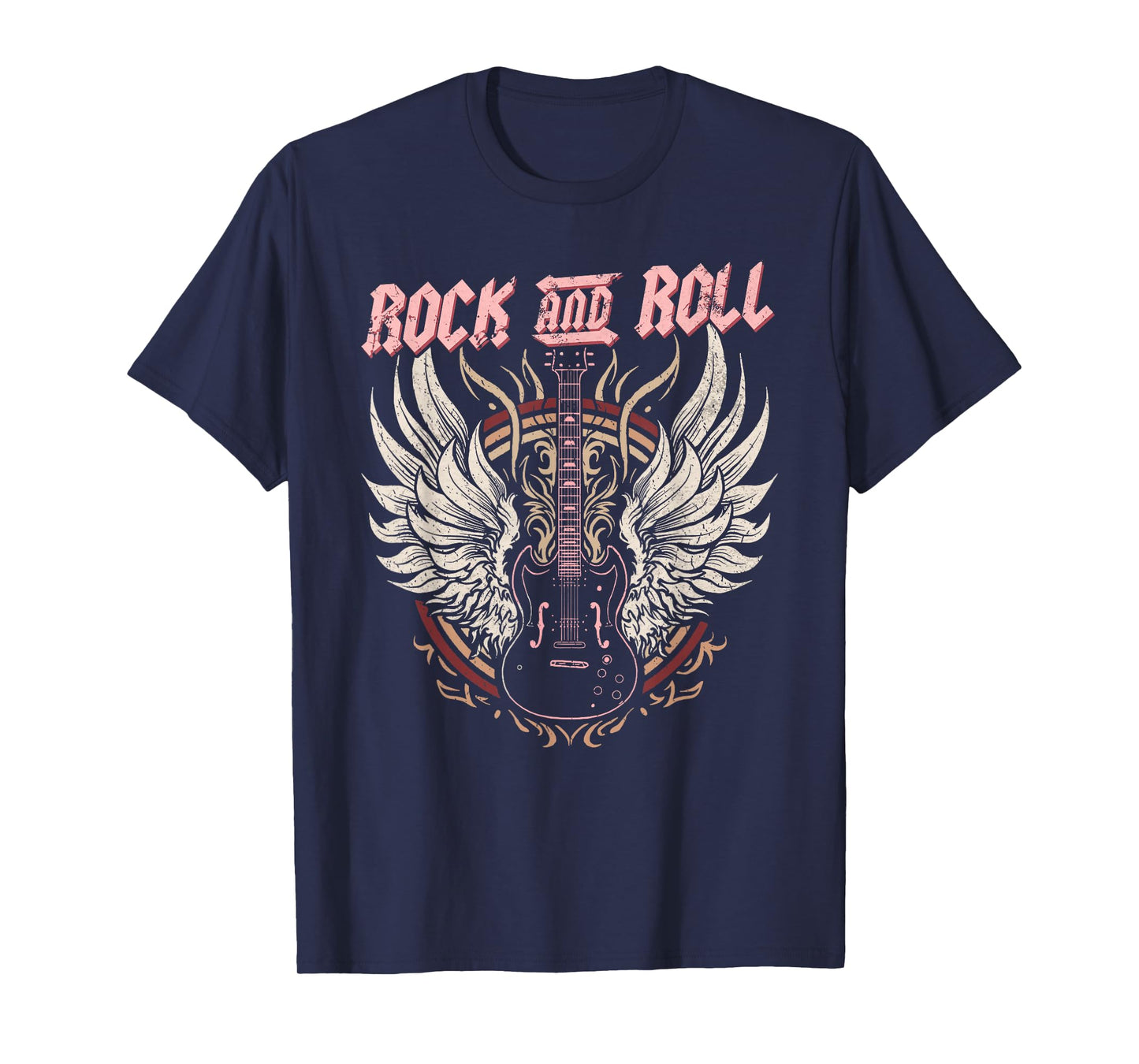 Rock & Roll Guitar Vintage ROCK Women Rock Band Music T-Shirt
