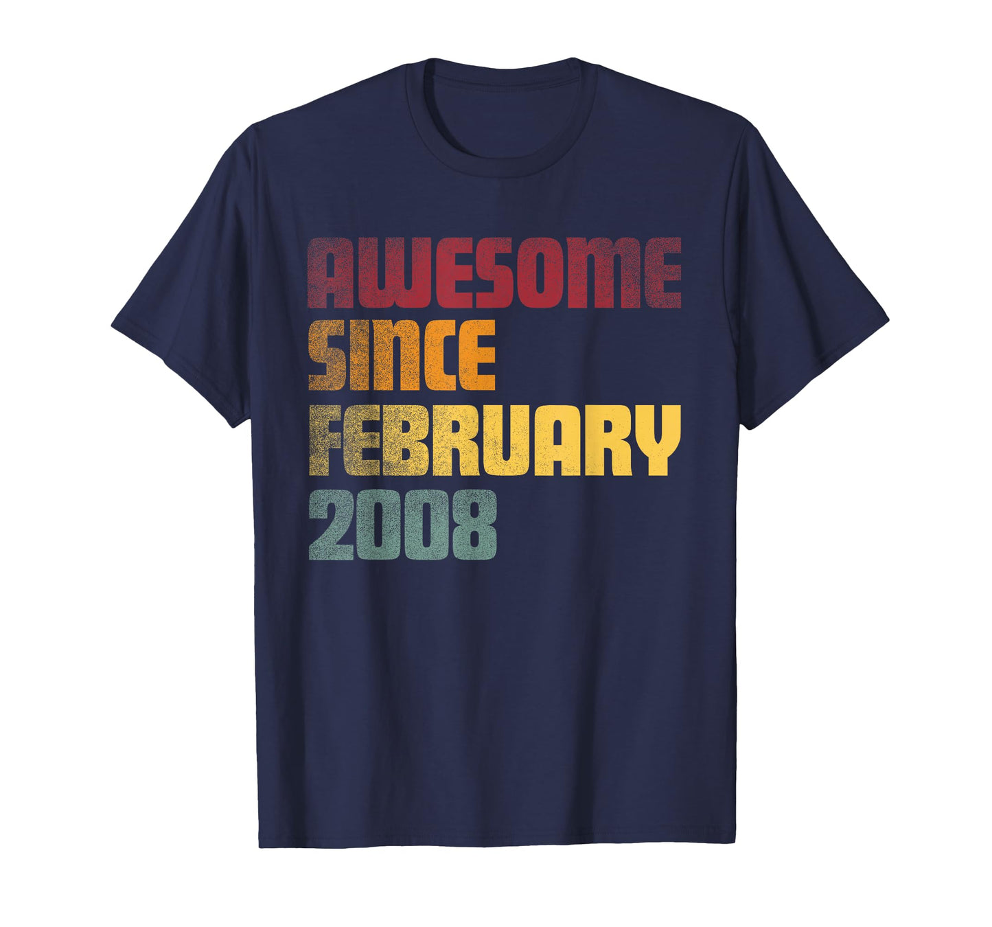 Awesome Since February 2008 18th Birthday - Vintage T-Shirt