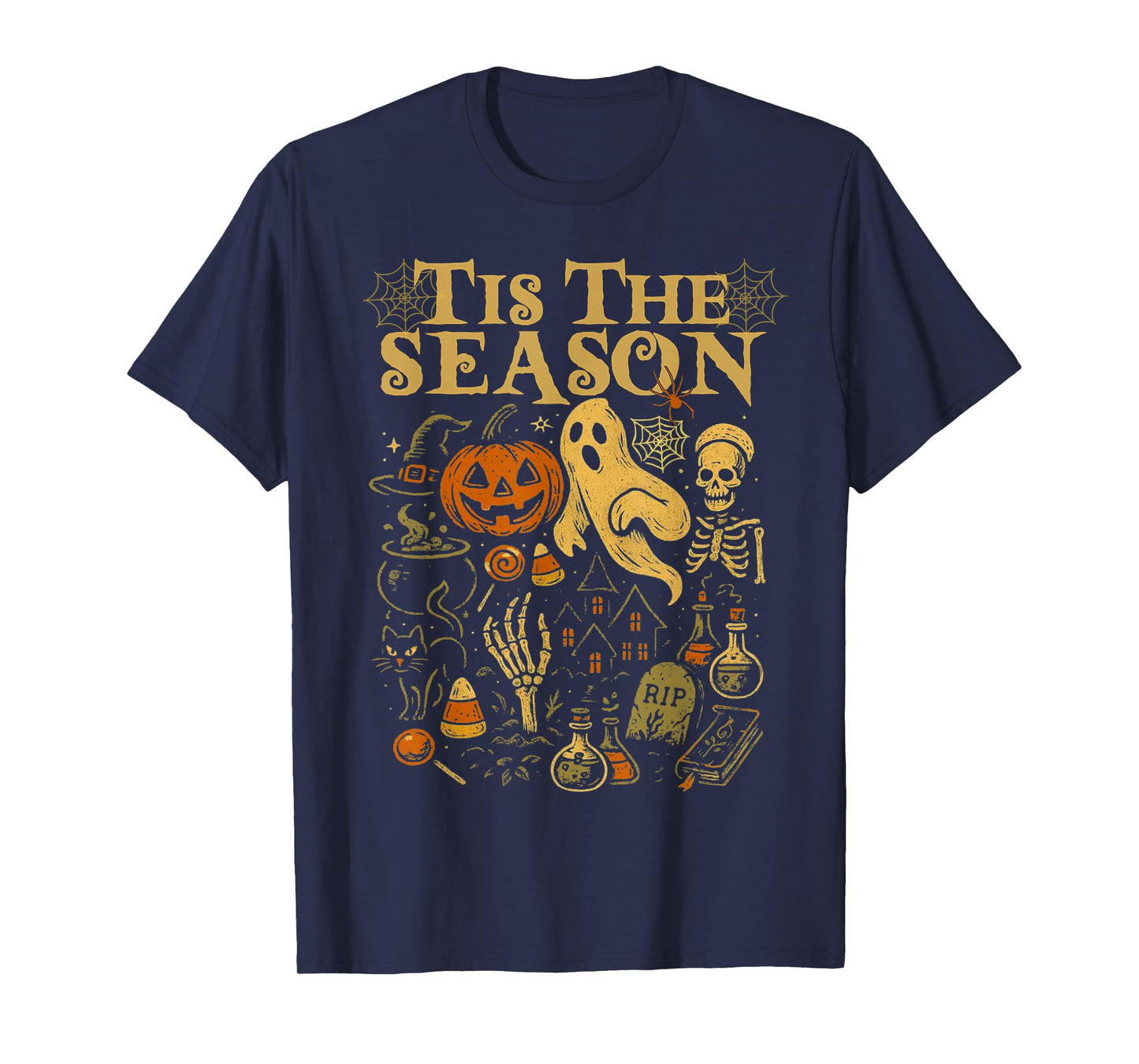 Tis The Season Retro Halloween Spooky Season Fall Boo Ghost T-Shirt