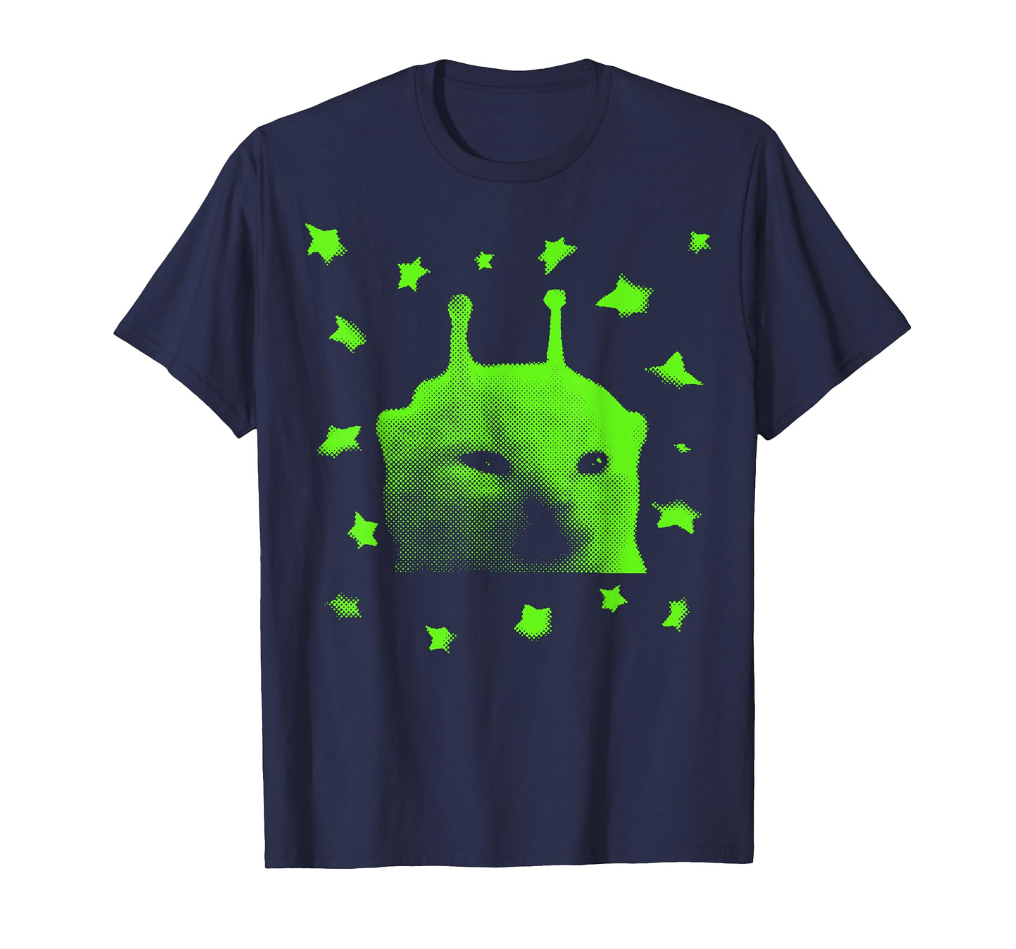 Y2K Alien Cat Meme Retro Silly Cat Vintage Space Kitty Funny T-Shirt