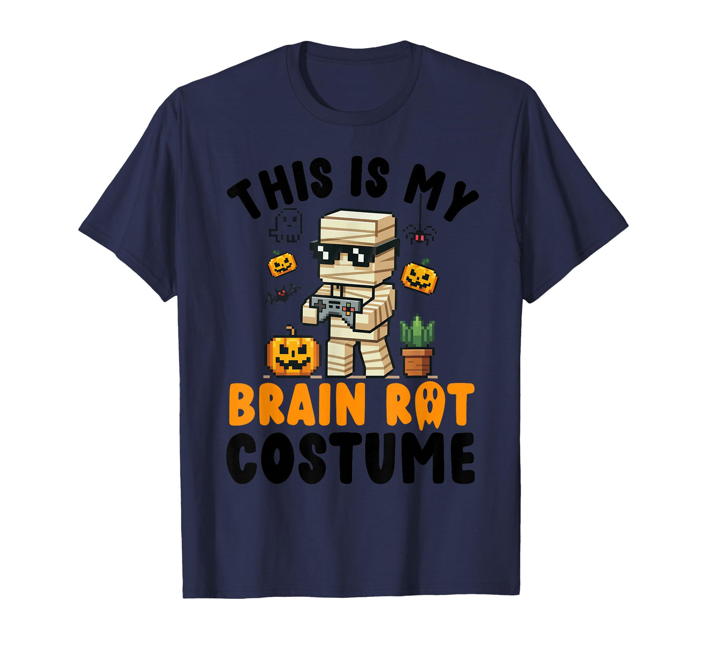 Brain Rot Costume Shirt Kids Halloween Teen Boys Gamer Funny T-Shirt