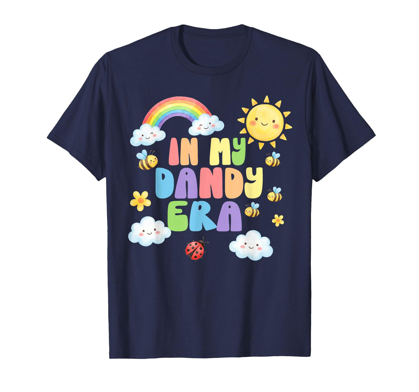 in My Dandy Era Funny Kids Cute Rainbow Teacher Kid Costume T-Shirt
