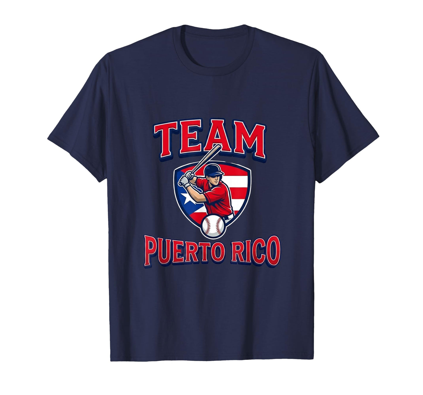 Team Puerto Rico Baseball Flag Patriotic T-Shirt