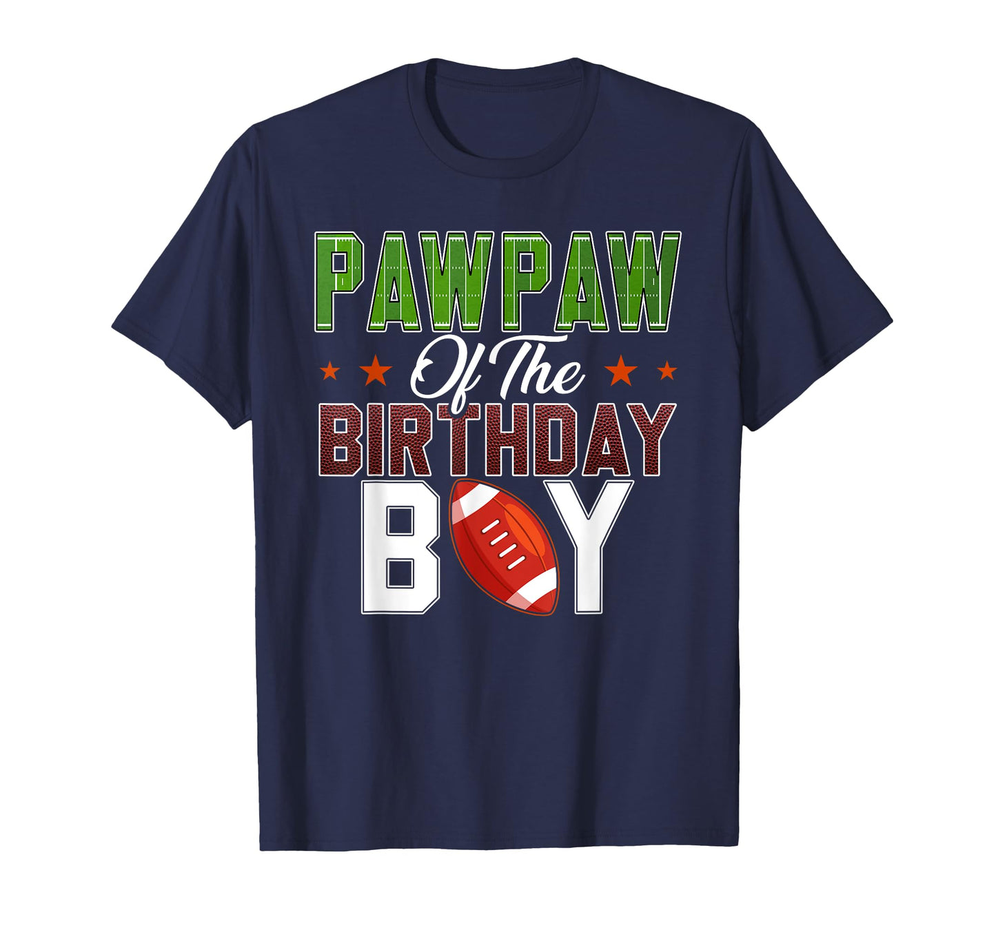 Pawpaw of The Birthday Boy Football Party Family Matching T-Shirt
