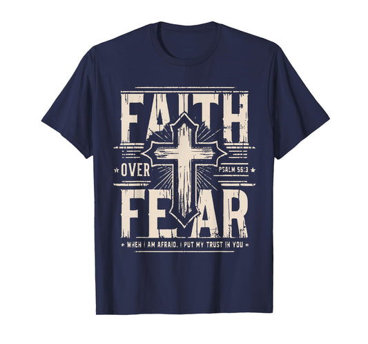 Vintage Quote Faith Over Fear Essential Jesus Christian T-Shirt