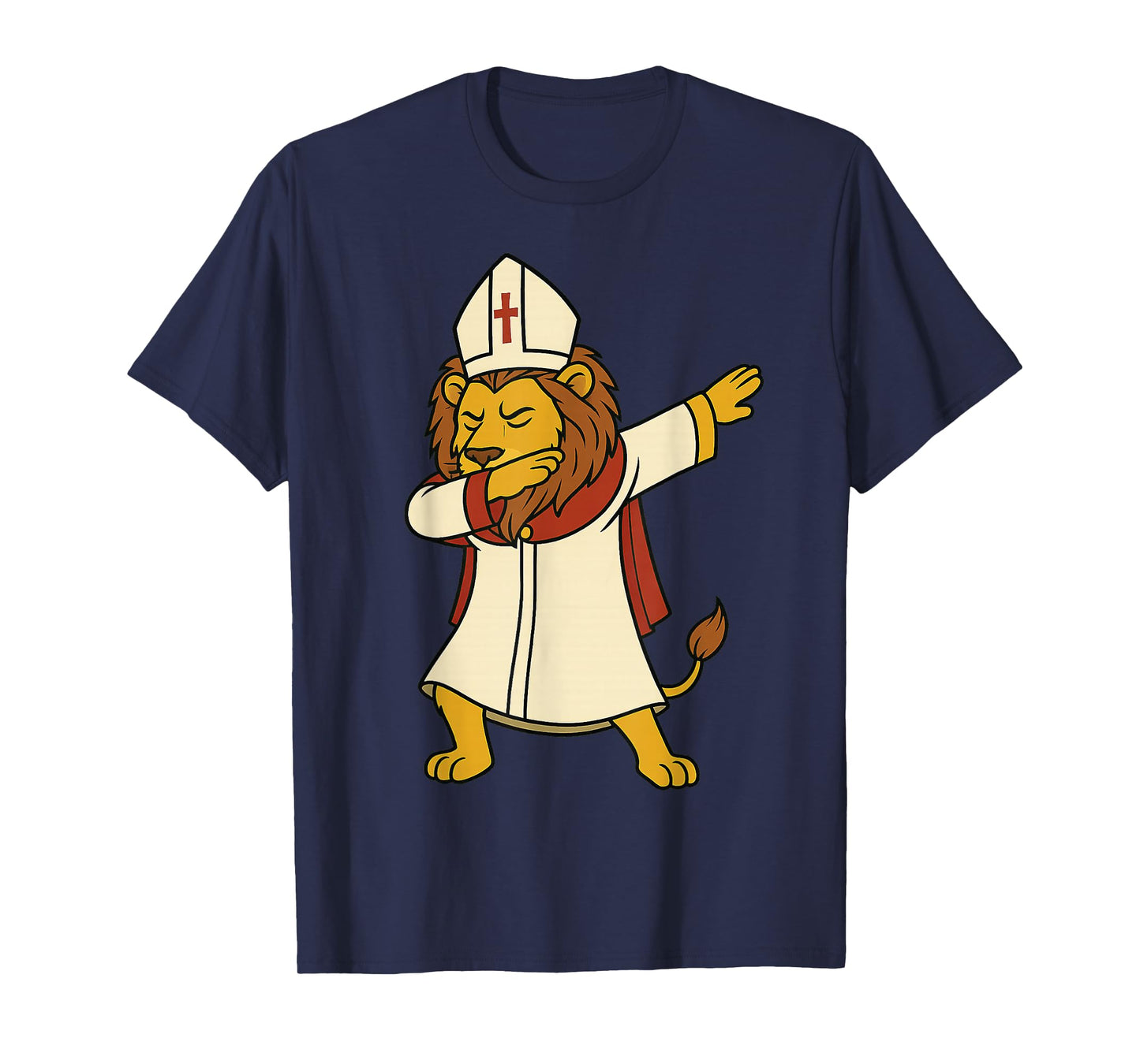 Lion Dabbing Pope Leo XIV Halloween Funny USA Da Pope T-Shirt