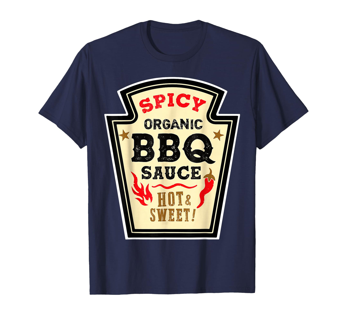 Halloween Spicy BBQ Sauce Funny Food Costume Men Women Kids T-Shirt