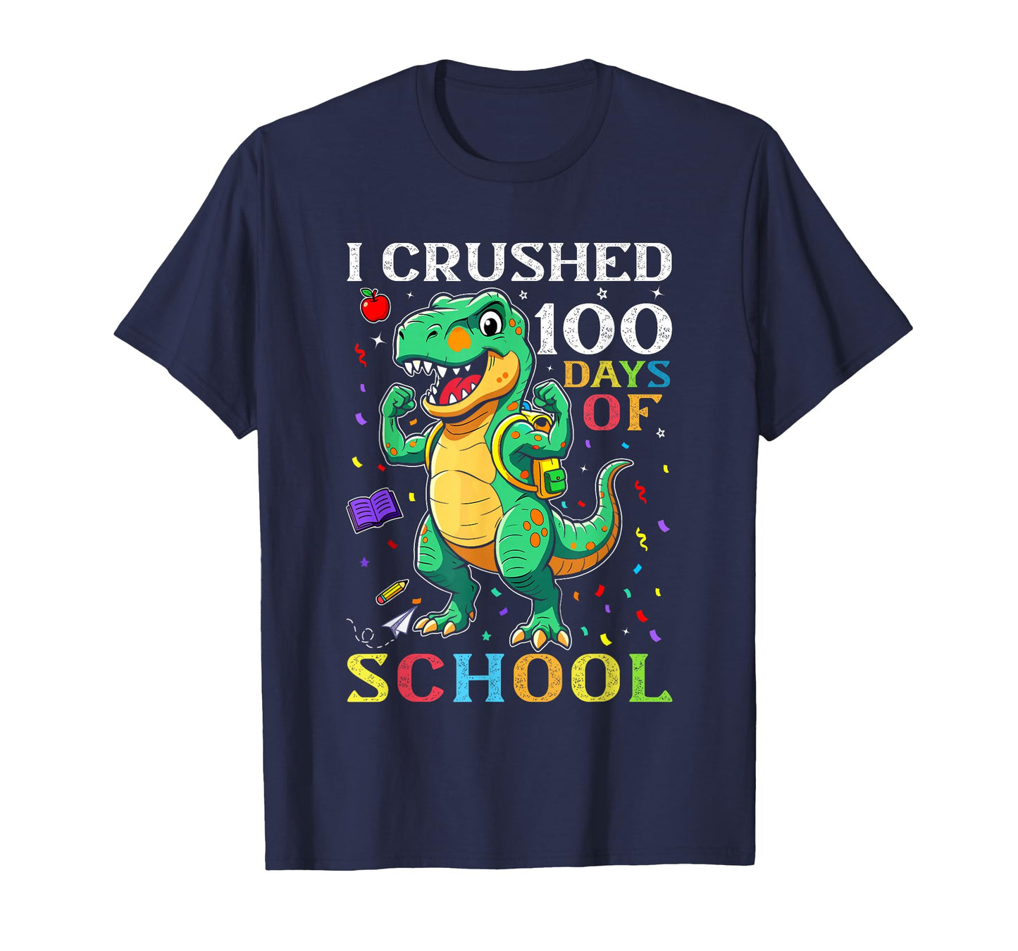 100 Days of School Boys Dinosaur 100th Day of School Kids T-Shirt
