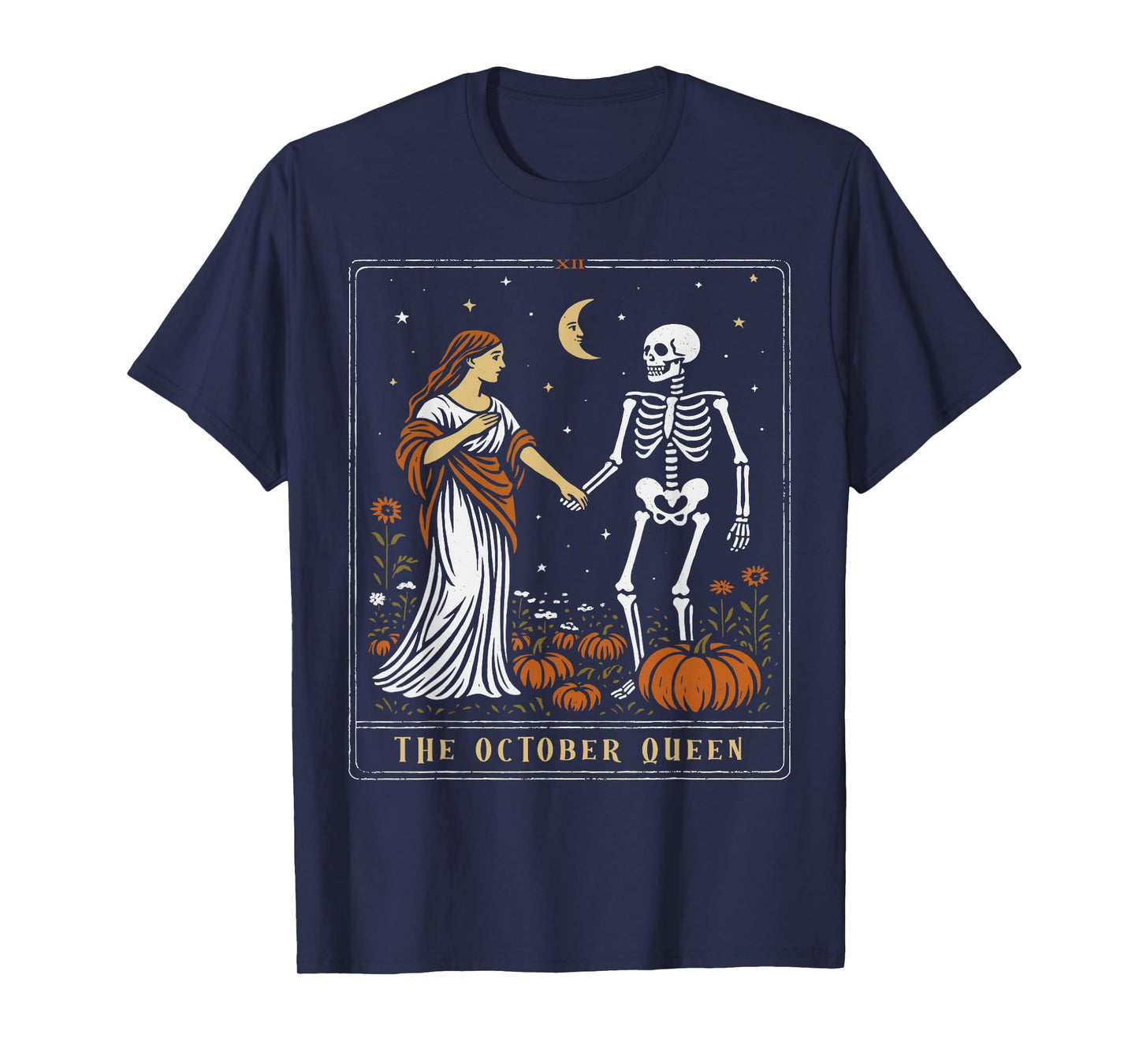 The October Queen Tarot Card Halloween Spooky Season T-Shirt