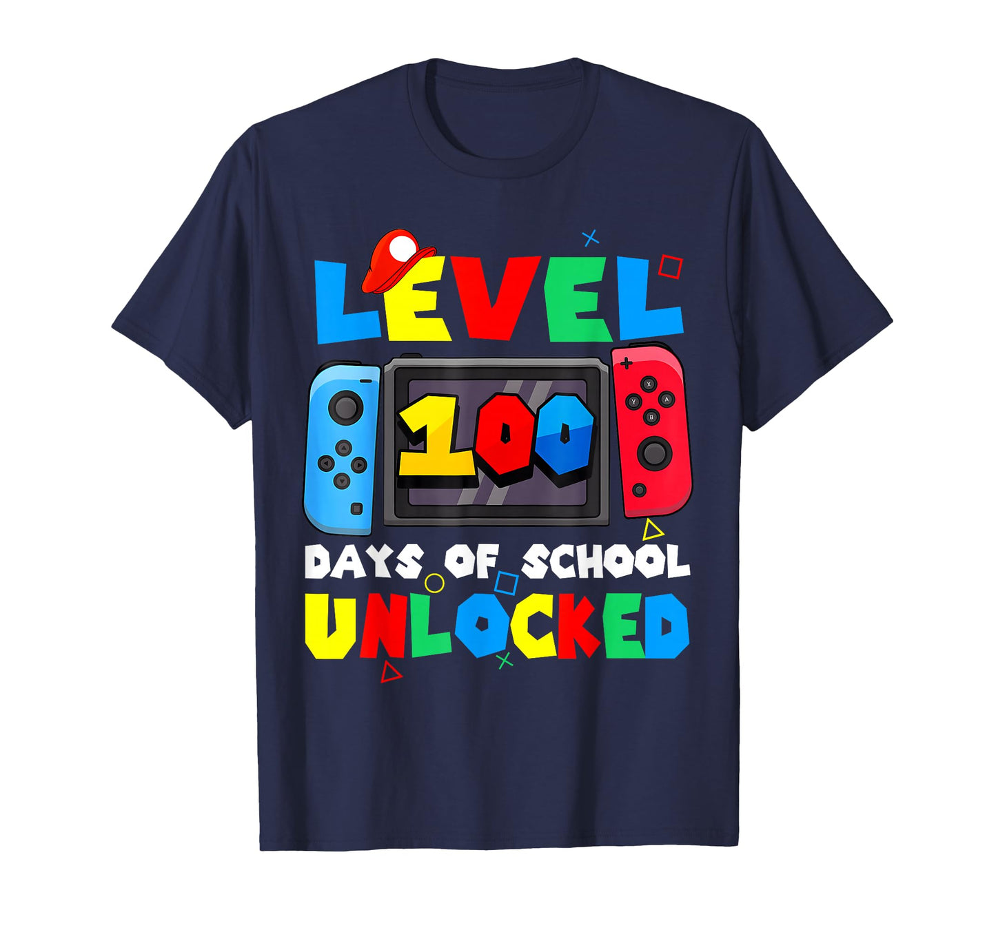 Level 100 Days of School Unlocked Gamer Video Games Boys T-Shirt