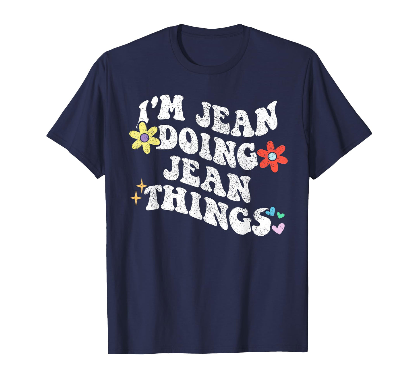 Retro Groovy Im JEAN Doing JEAN Things Funny Mother's Day T-Shirt