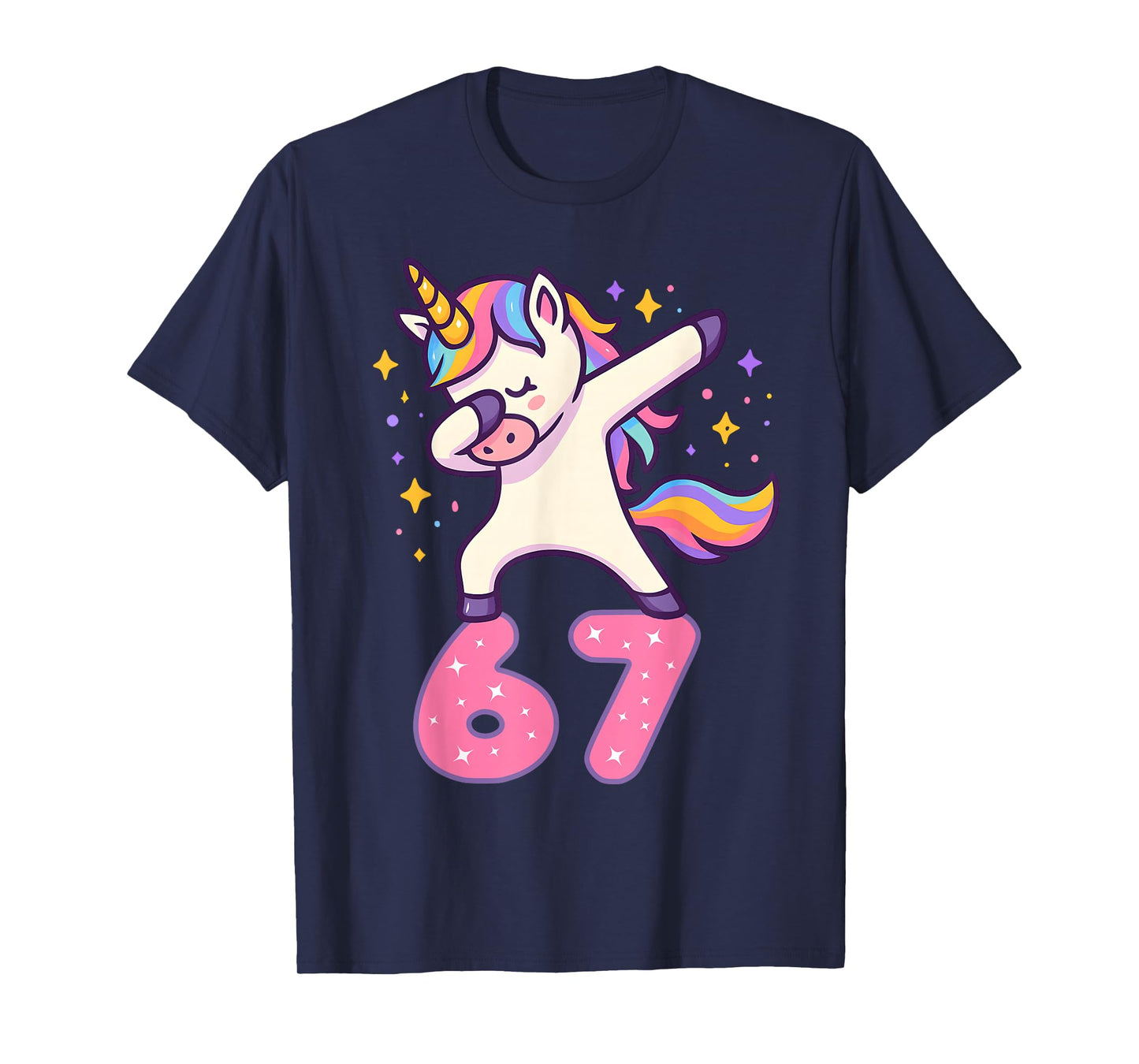 67 Unicorn for Girls Six Seven Meme Brainrot Funny Kids T-Shirt