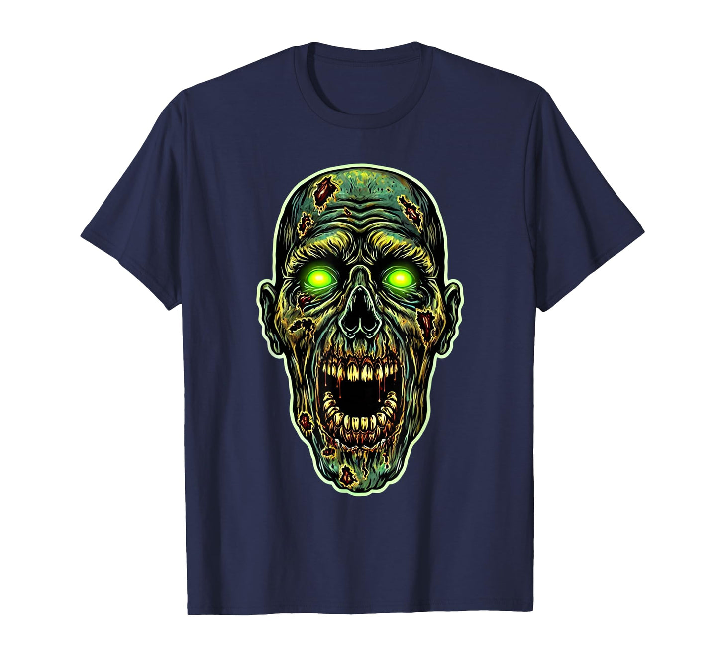 Scary Zombie Face Evil Zombie Halloween Costume T-Shirt