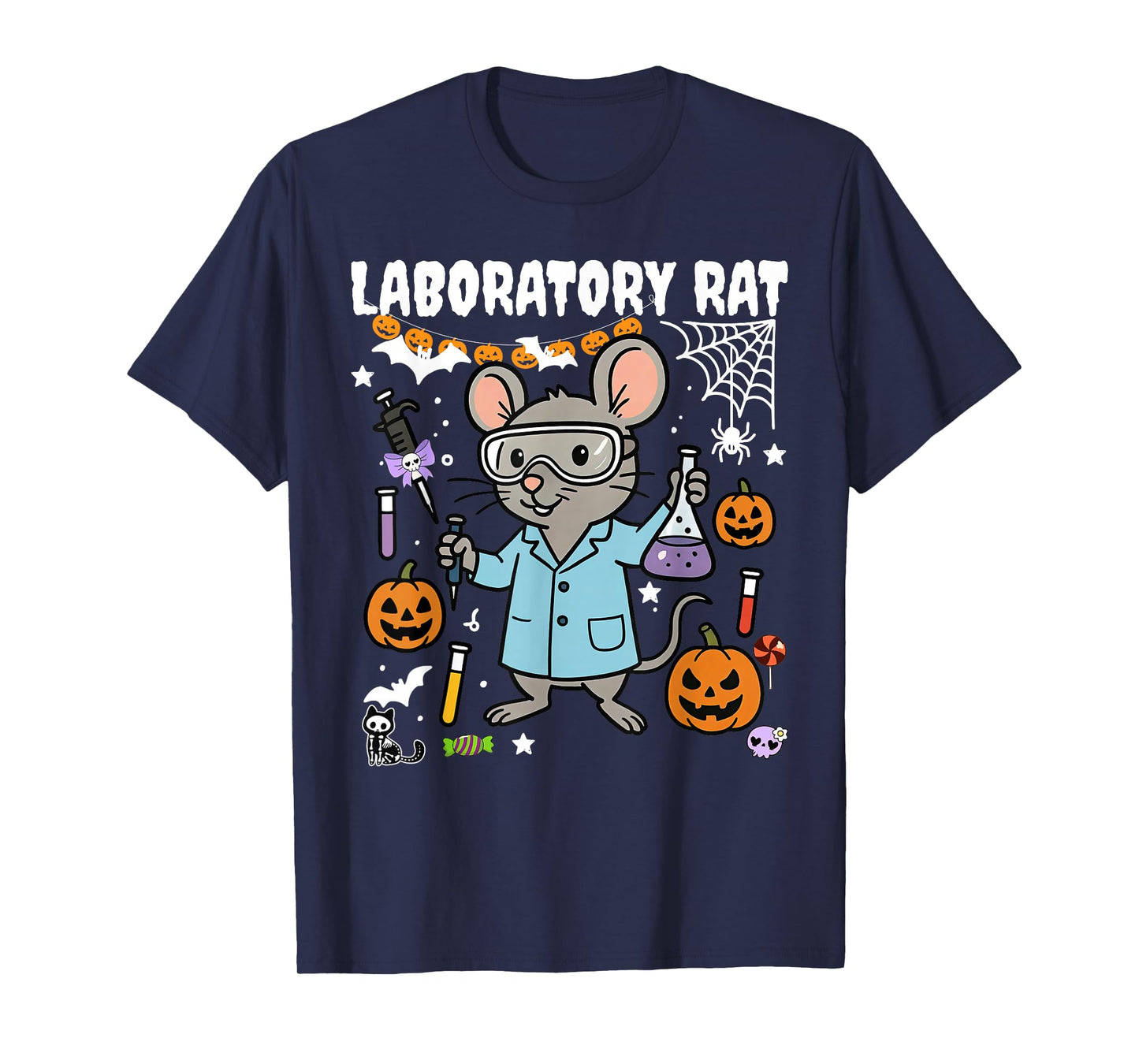 Halloween Laboratory Rat Medical Lab Tech Science Chemistry T-Shirt
