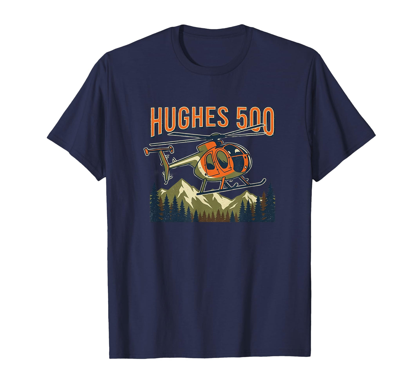 MD 500 Helicopter Pilot Hughes 500 Chopper Vintage T-Shirt