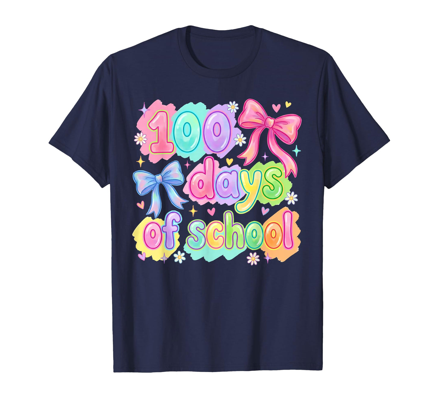 100th Day of School 100 Days Women Coquette Bow Girls T-Shirt