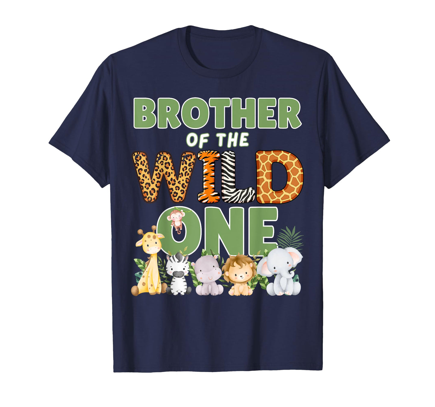 Brother Of The Wild One 1st Birthday Safari Family Matching T-Shirt