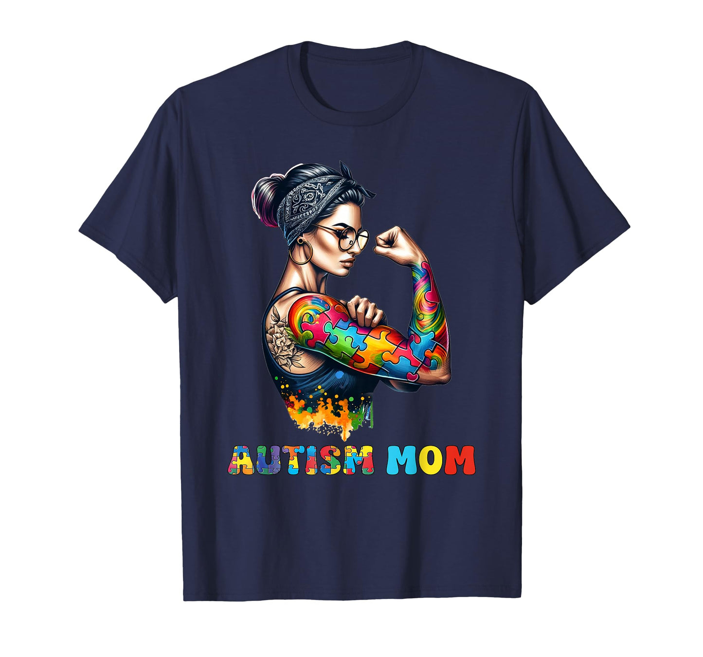 Autism Mom Autism Awareness Strong and Proud Autistic Kids T-Shirt