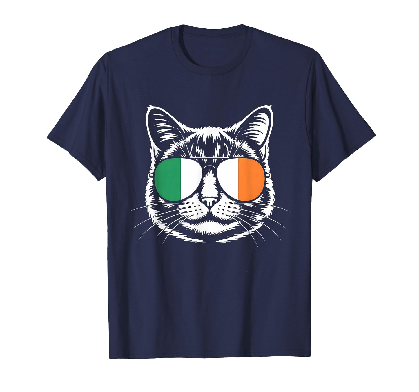 St. Patrick's Day T Shirt Cat Irish Flag Ireland Cat Lover T-Shirt