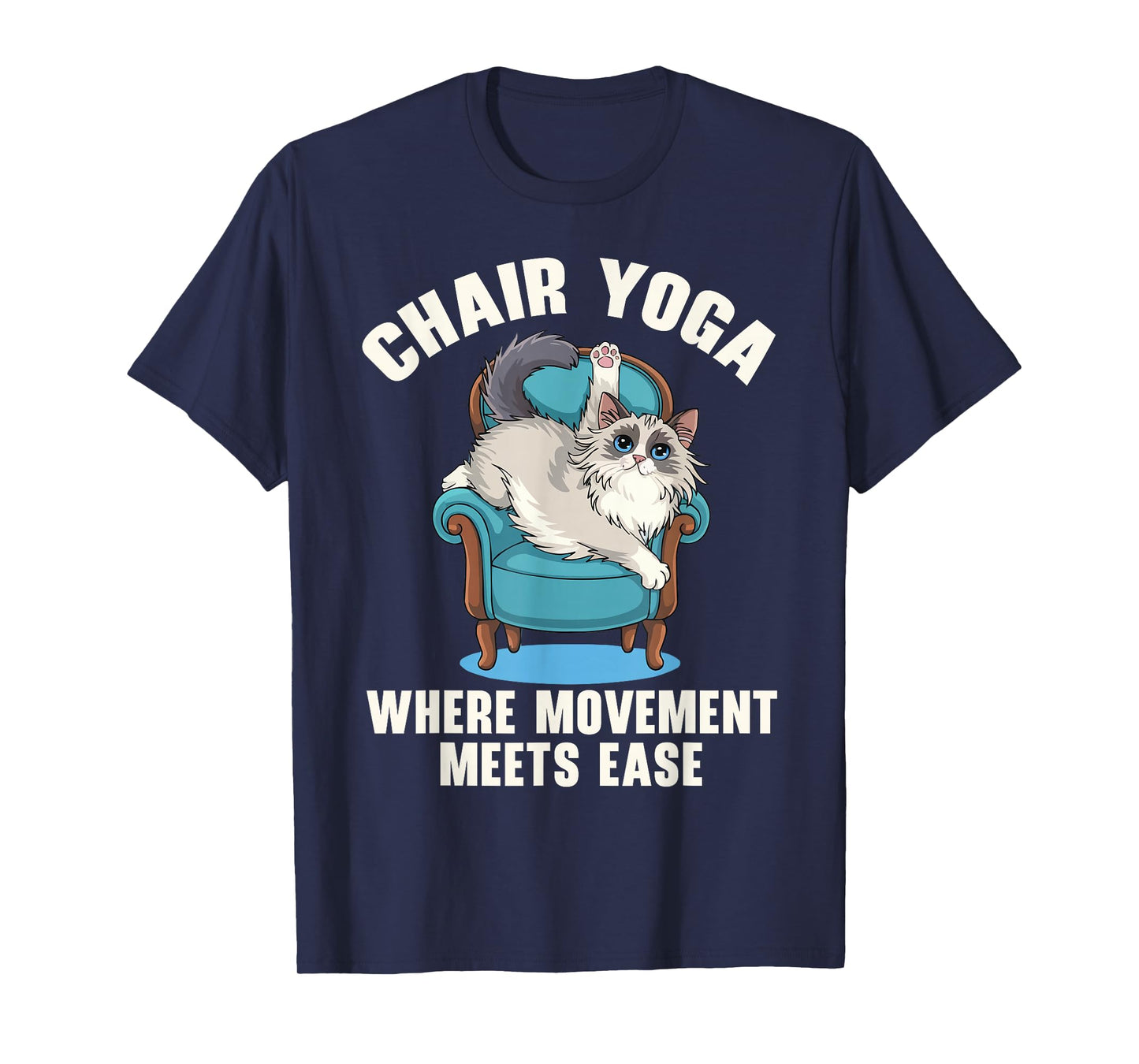 Chair Yoga Exercise Zen Fitness Workout Yoga Instructor T-Shirt