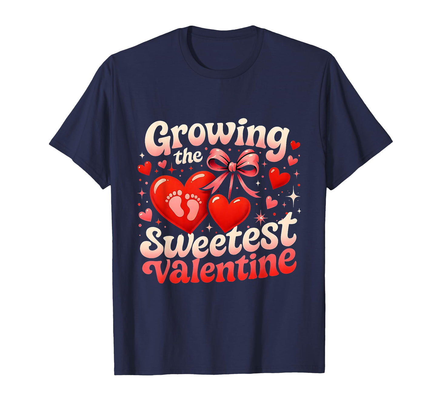 Growing The Sweetest Valentine Pregnancy Announcement T-Shirt