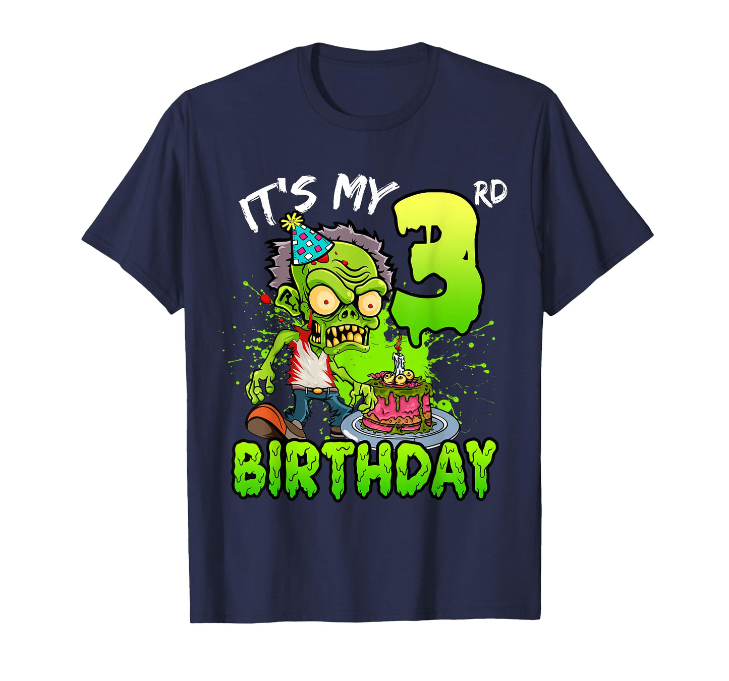 It's My 3rd Birthday Zombie Lover 3 Year Old Boys Girls T-Shirt