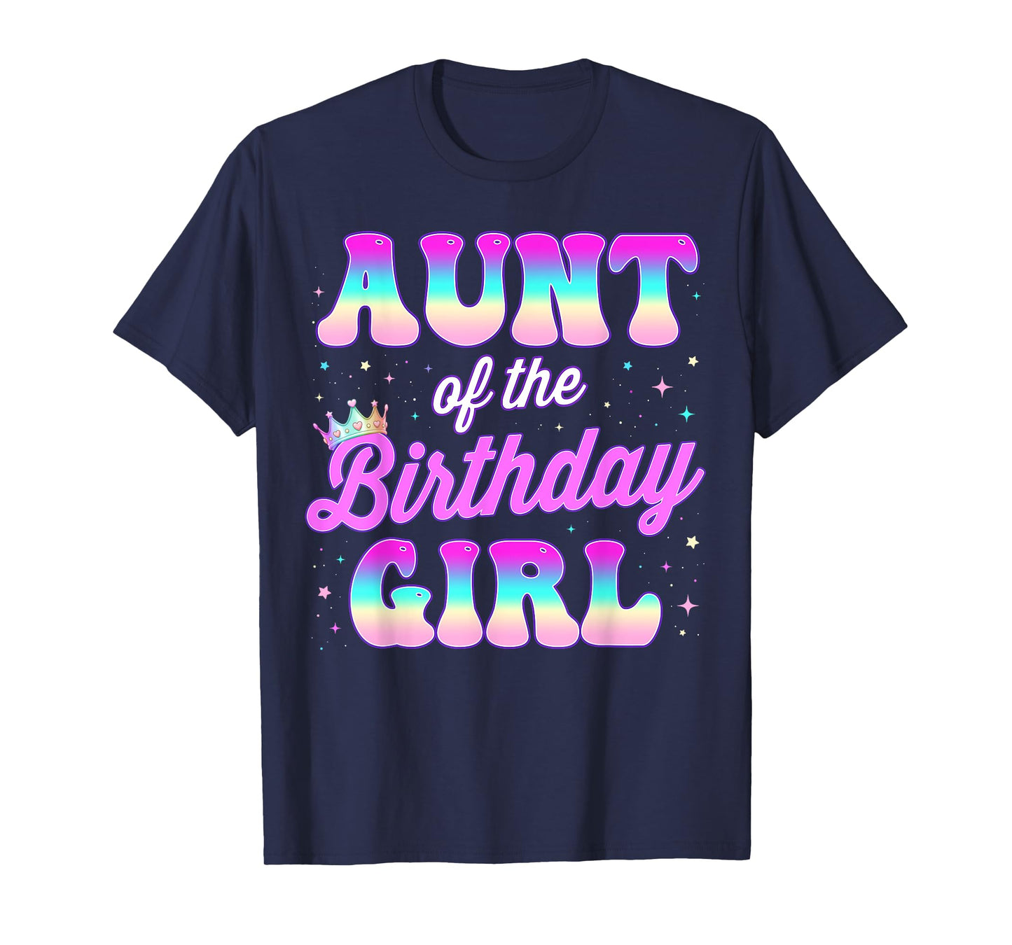 Aunt Of The Birthday Girl Pink Tie Dye Birthday Family T-Shirt