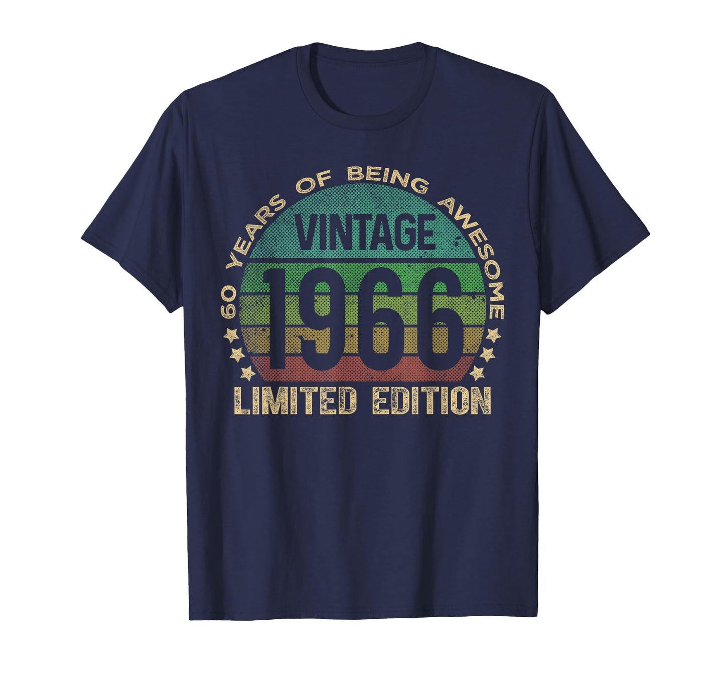 60 Year Old Gifts Vintage 1966 Limited Edition 60th Birthday T-Shirt