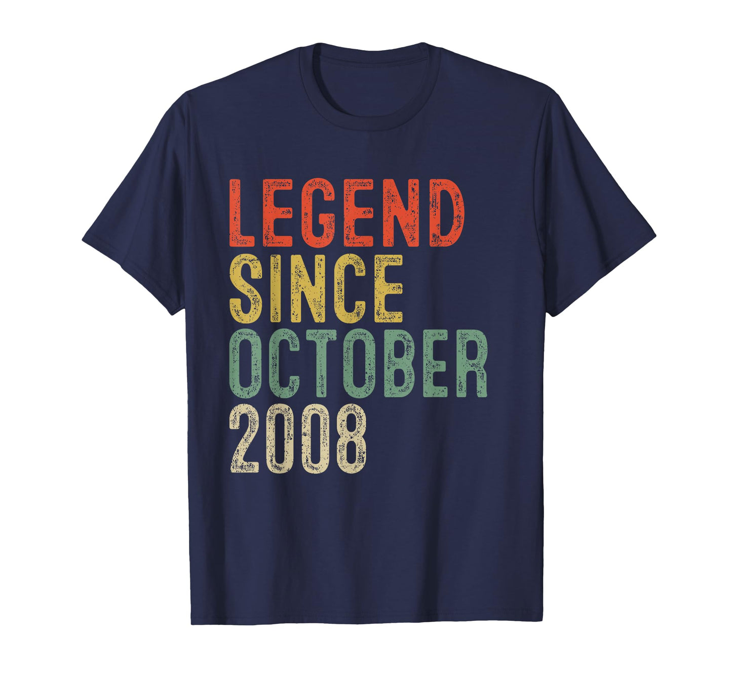 Legend Since October 2008 17th Birthday Gifts 17 Year Old T-Shirt