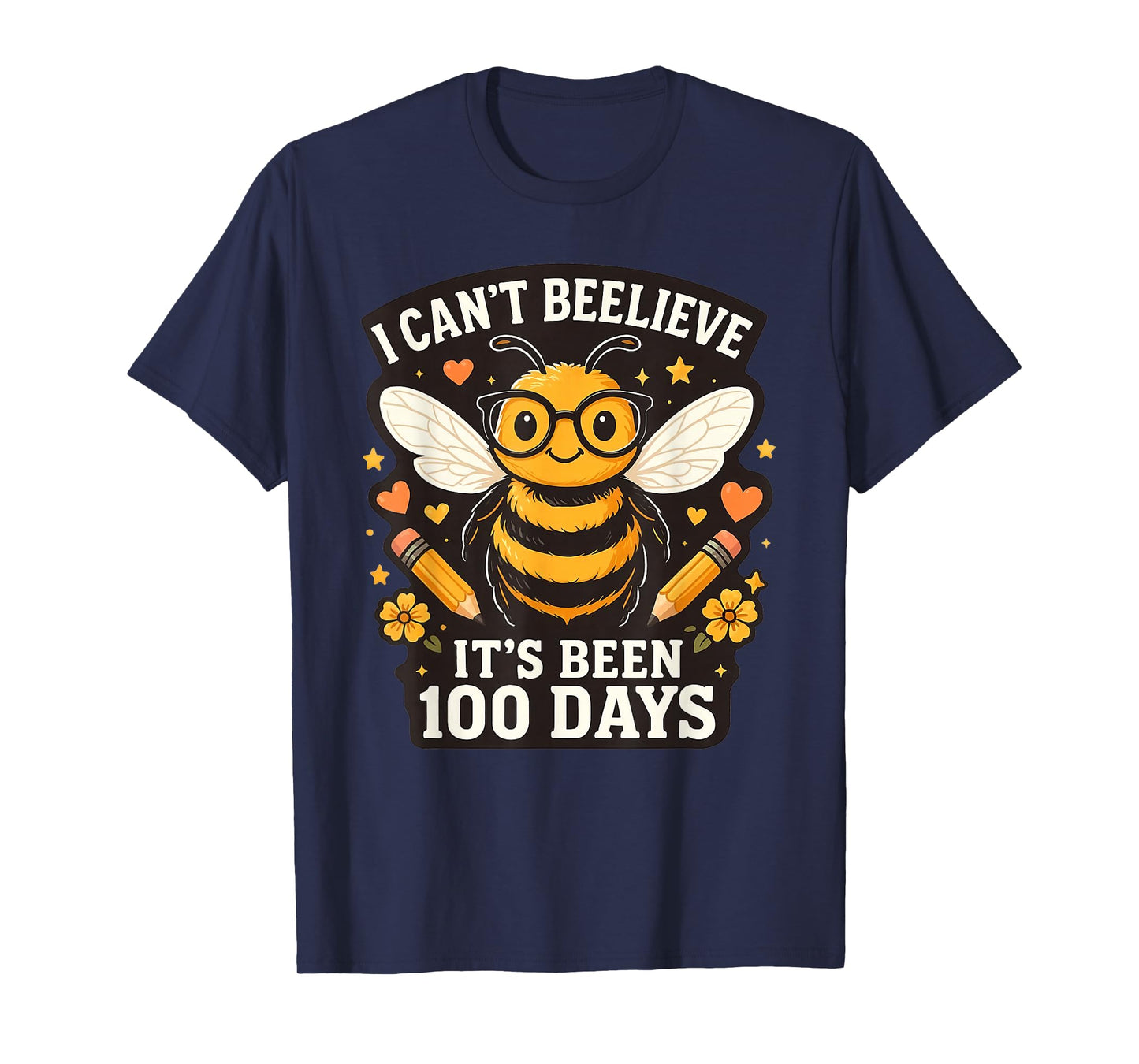 I Can't Believe Its Been 100 Days Funny Bee 100th Day School T-Shirt